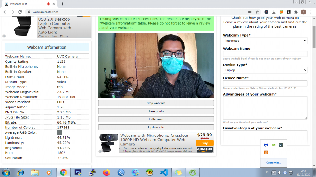 hasil test webcam terbaik murah